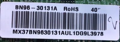 KIT DE TARJETAS PARA TV SAMSUNG /  MAIN BN94-09773A / BN41-02245A / BN97-08781E / FUENTE BN44-00769C / L40HF_EDY / BN4400769C / T-CON BN96-30131A / BN41-01938B / BN97-10105B / PANEL CY-DF400BGLV8H / MODELO UN40H5201AFXZA VF12 - Imagen 4